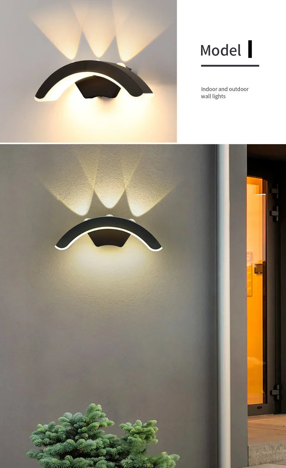 DecorBites™ Motion Sensor Outdoor Wall Light - Waterproof, Modern