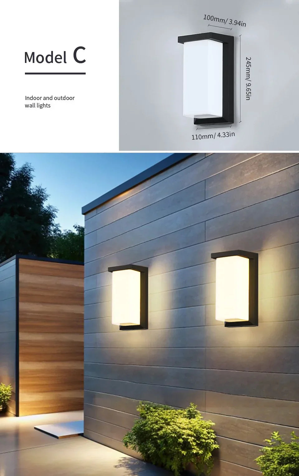 DecorBites™ Motion Sensor Outdoor Wall Light - Waterproof, Modern
