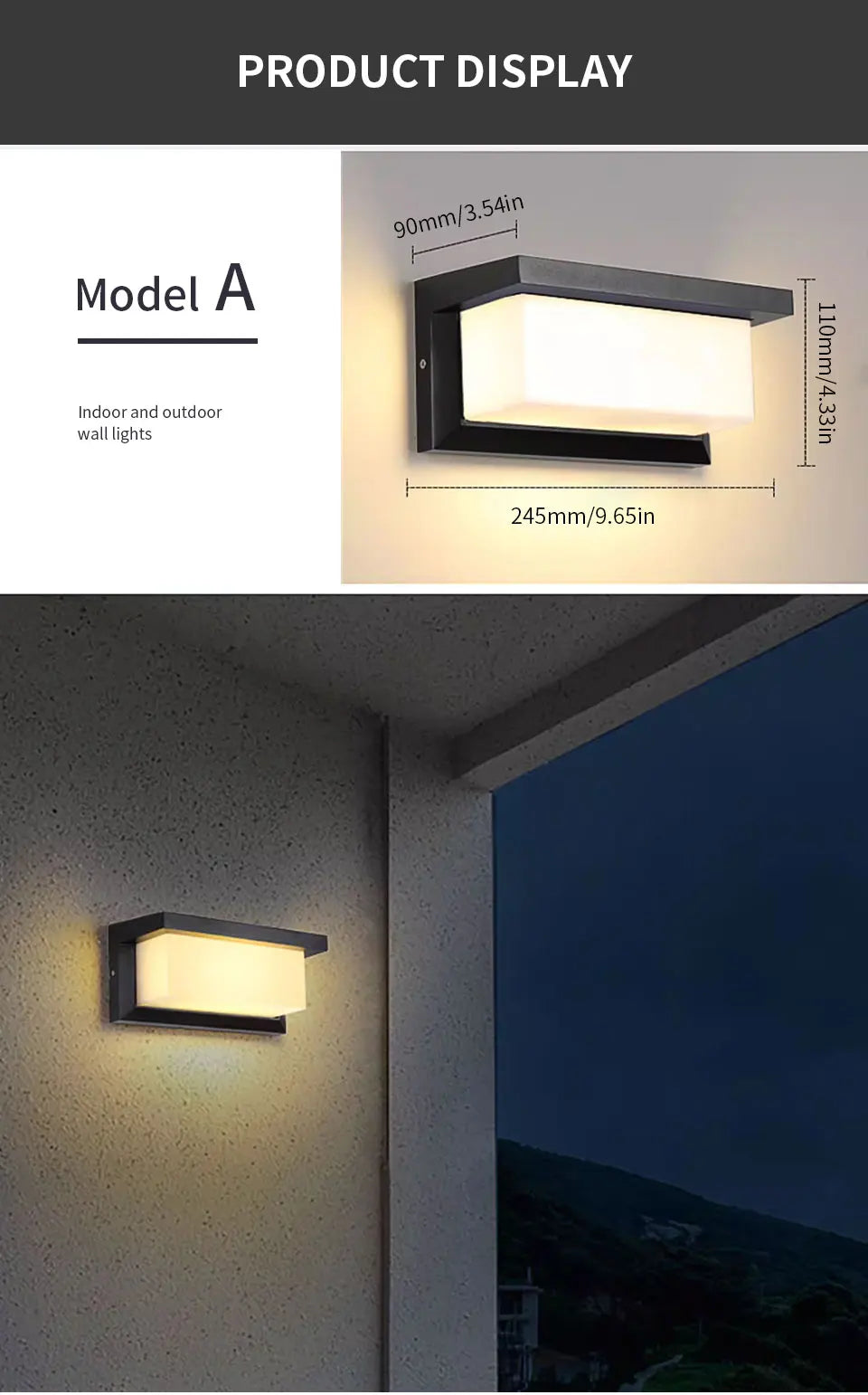 DecorBites™ Motion Sensor Outdoor Wall Light - Waterproof, Modern