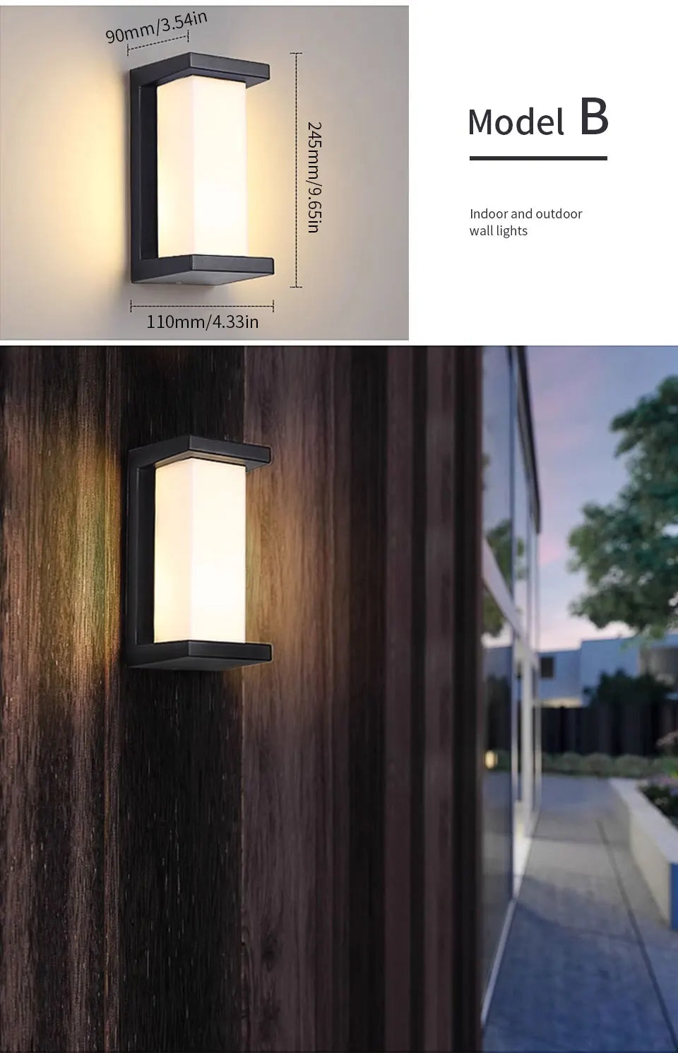 DecorBites™ Motion Sensor Outdoor Wall Light - Waterproof, Modern