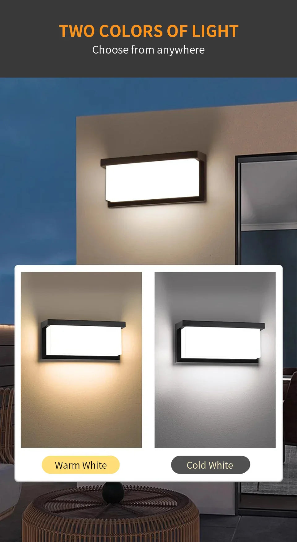 DecorBites™ Motion Sensor Outdoor Wall Light - Waterproof, Modern