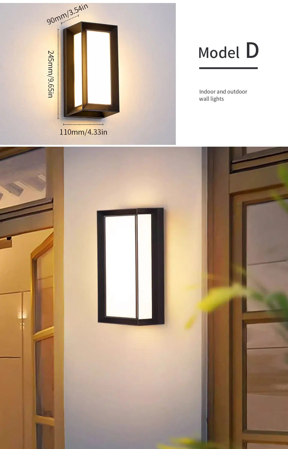 DecorBites™ Motion Sensor Outdoor Wall Light - Waterproof, Modern