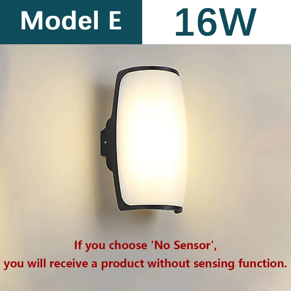 DecorBites™ Motion Sensor Outdoor Wall Light - Waterproof, Modern