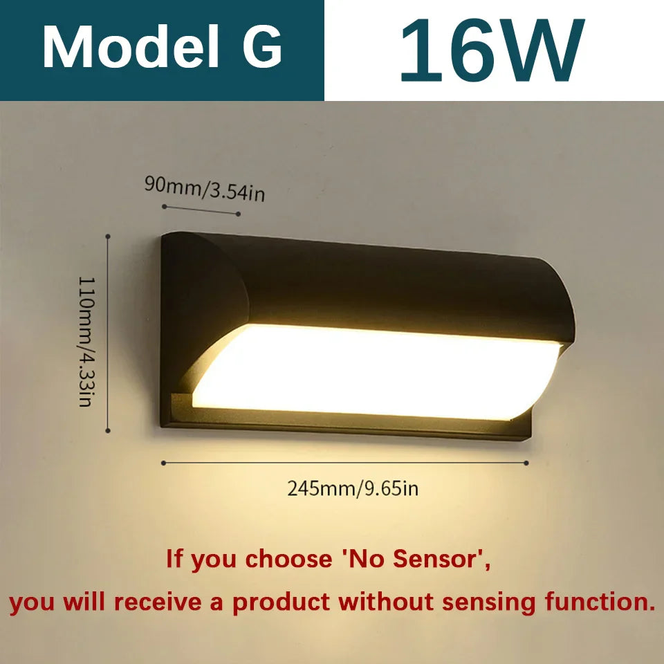 DecorBites™ Motion Sensor Outdoor Wall Light - Waterproof, Modern