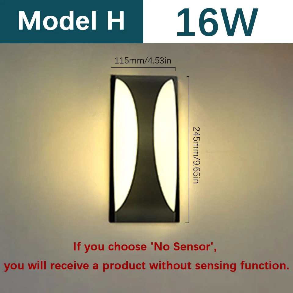 DecorBites™ Motion Sensor Outdoor Wall Light - Waterproof, Modern