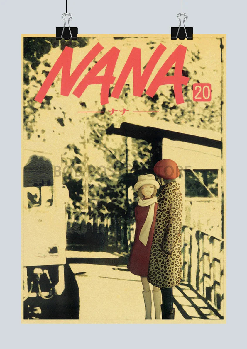 DecorBites™ NANA Anime Kraft Poster 2021 - Nostalgic Cafe Decor