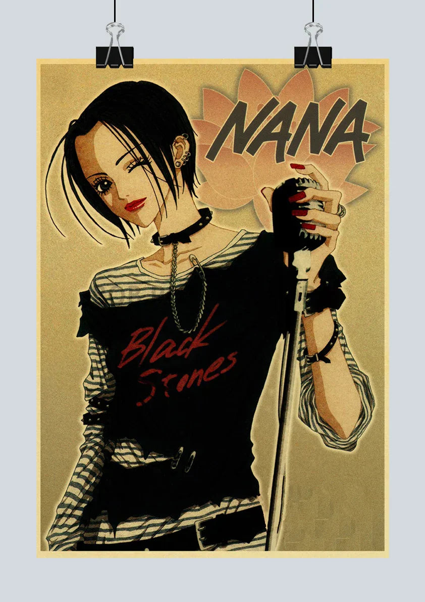 DecorBites™ NANA Anime Kraft Poster 2021 - Nostalgic Cafe Decor