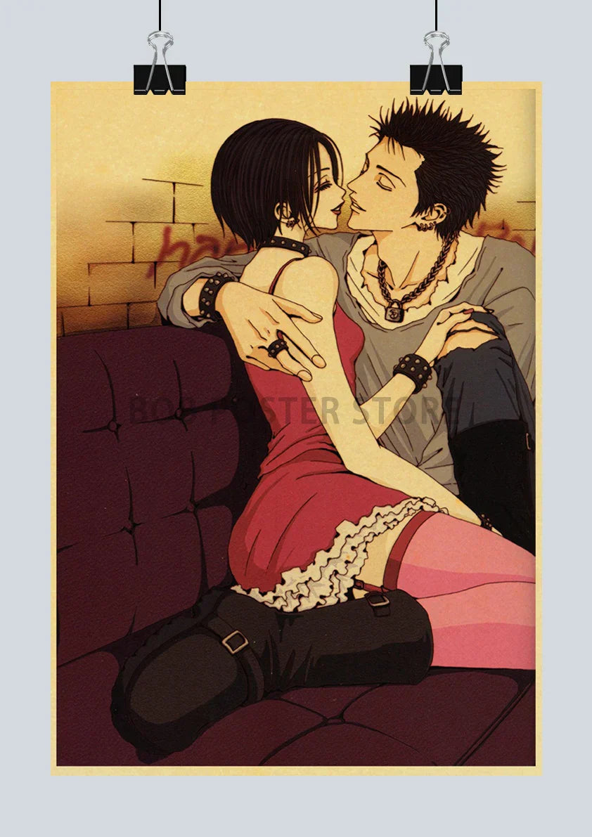 DecorBites™ NANA Anime Kraft Poster 2021 - Nostalgic Cafe Decor