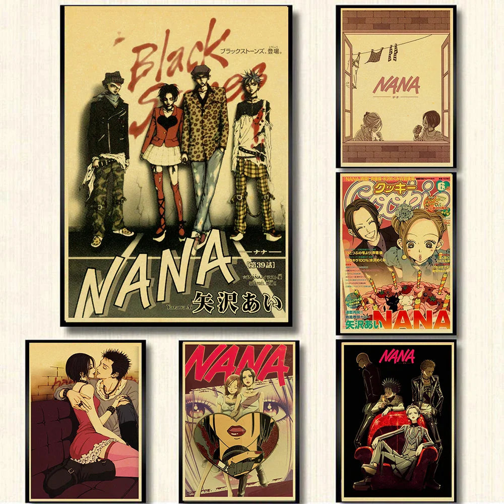 DecorBites™ NANA Anime Kraft Poster 2021 - Nostalgic Cafe Decor