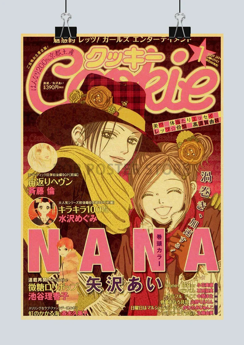 DecorBites™ NANA Anime Kraft Poster 2021 - Nostalgic Cafe Decor