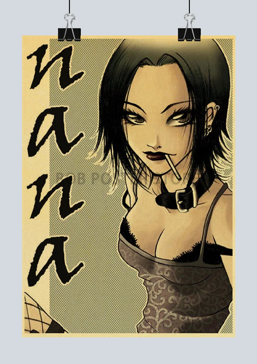 DecorBites™ NANA Anime Kraft Poster 2021 - Nostalgic Cafe Decor