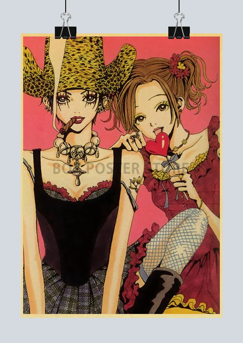 DecorBites™ NANA Anime Kraft Poster 2021 - Nostalgic Cafe Decor