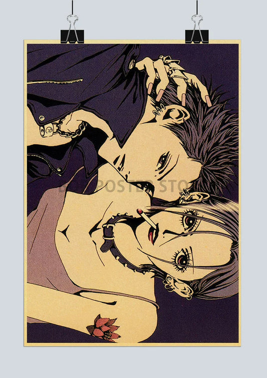 DecorBites™ "NANA Anime Kraft Poster - Retro Decor"