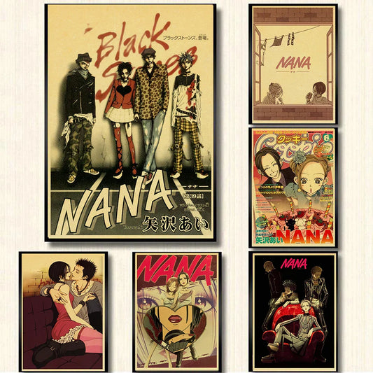 DecorBites™ NANA Anime Kraft Poster Set - Retro 2021