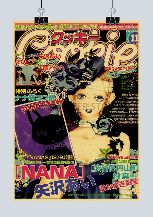 DecorBites™ NANA Anime Kraft Poster Set - Retro 2021