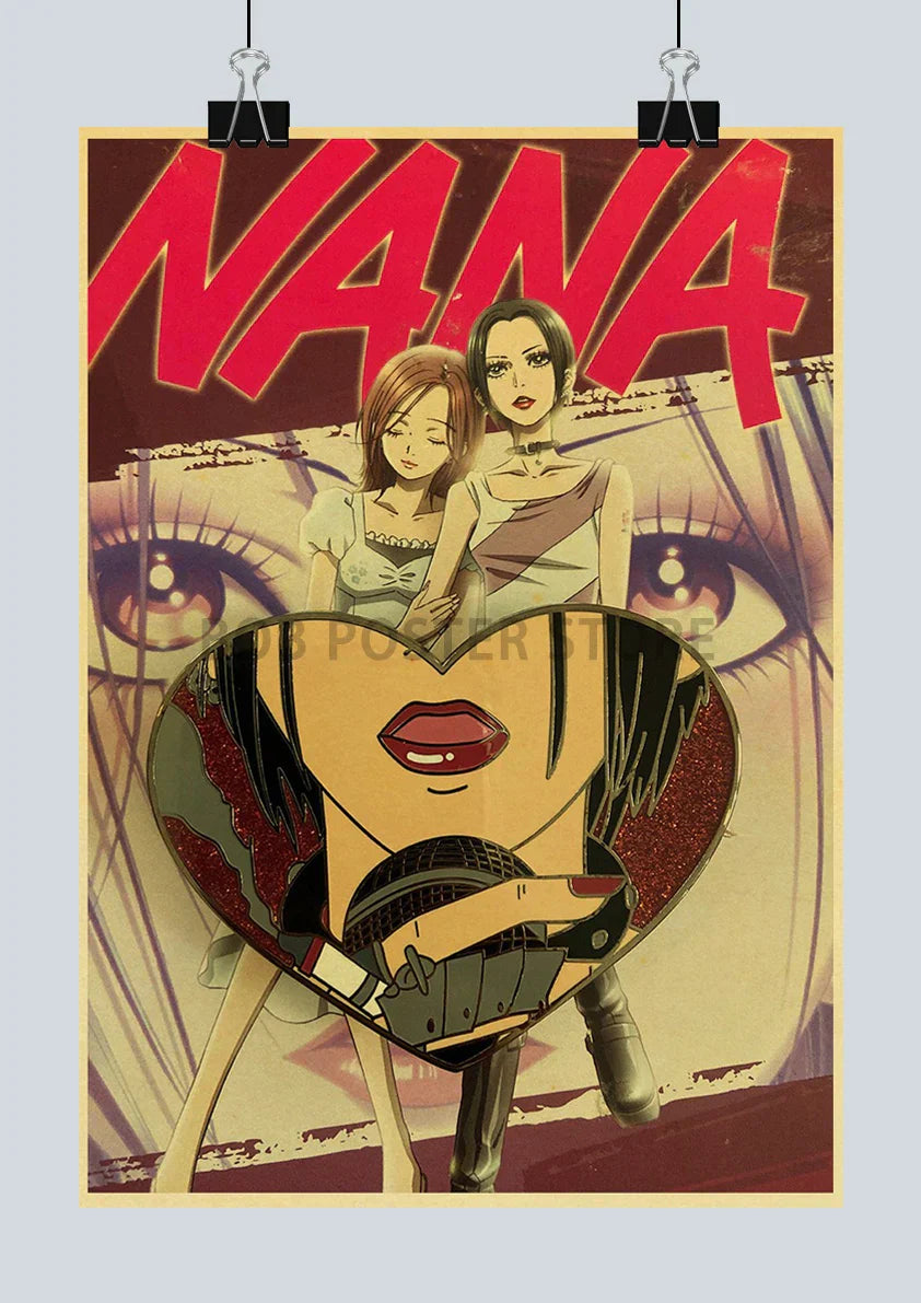 DecorBites™ NANA Anime Posters - Retro Kraft Paper Prints