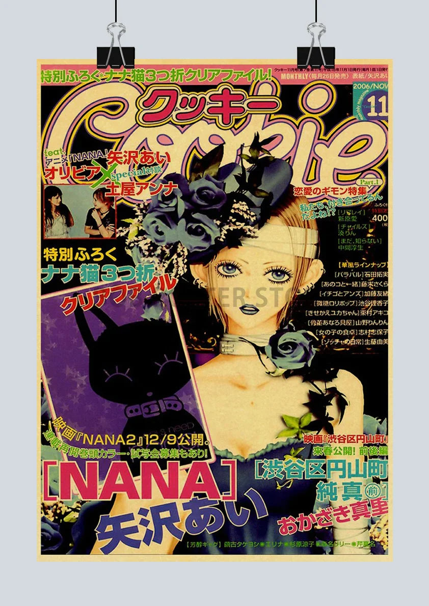DecorBites™ NANA Anime Posters - Retro Kraft Paper Prints