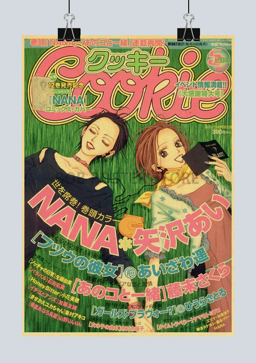 DecorBites™ NANA Anime Posters - Retro Kraft Paper Prints