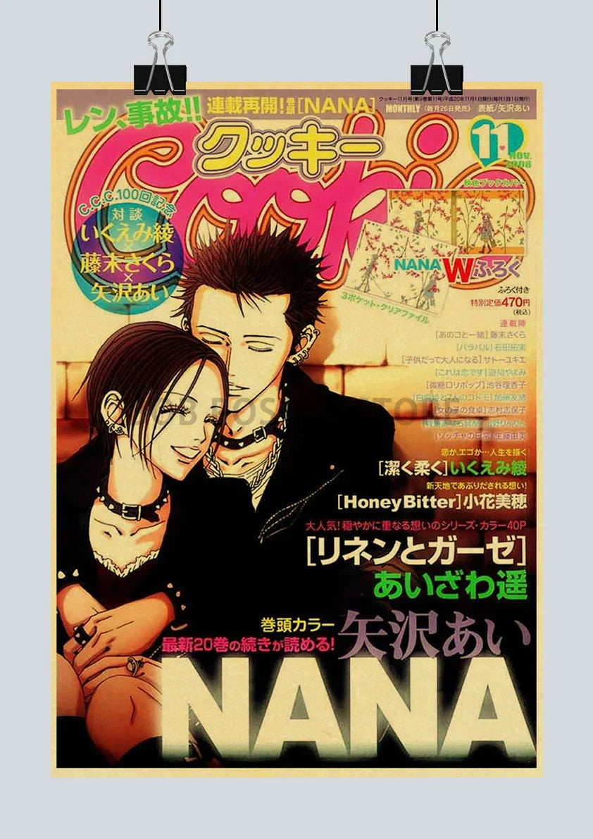 DecorBites™ NANA Anime Posters - Retro Kraft Paper Prints