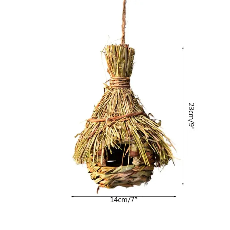 DecorBites™ Natural Grass Bird Cage for Outdoor Decor