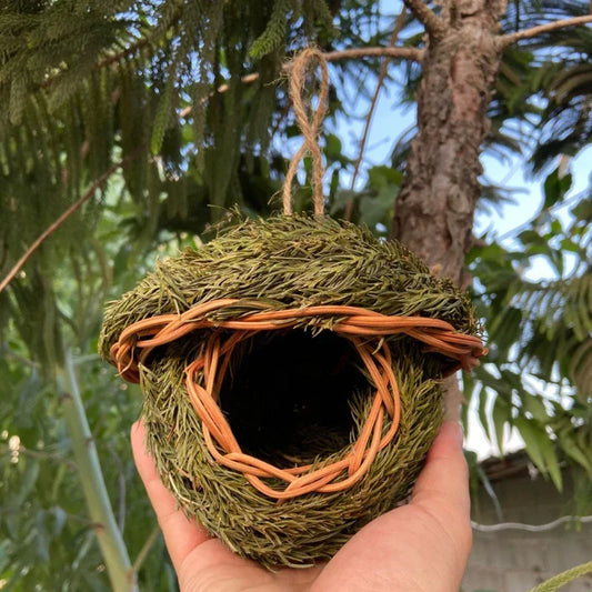 DecorBites™ Natural Grass Bird Cage Hanging Parrot Nest