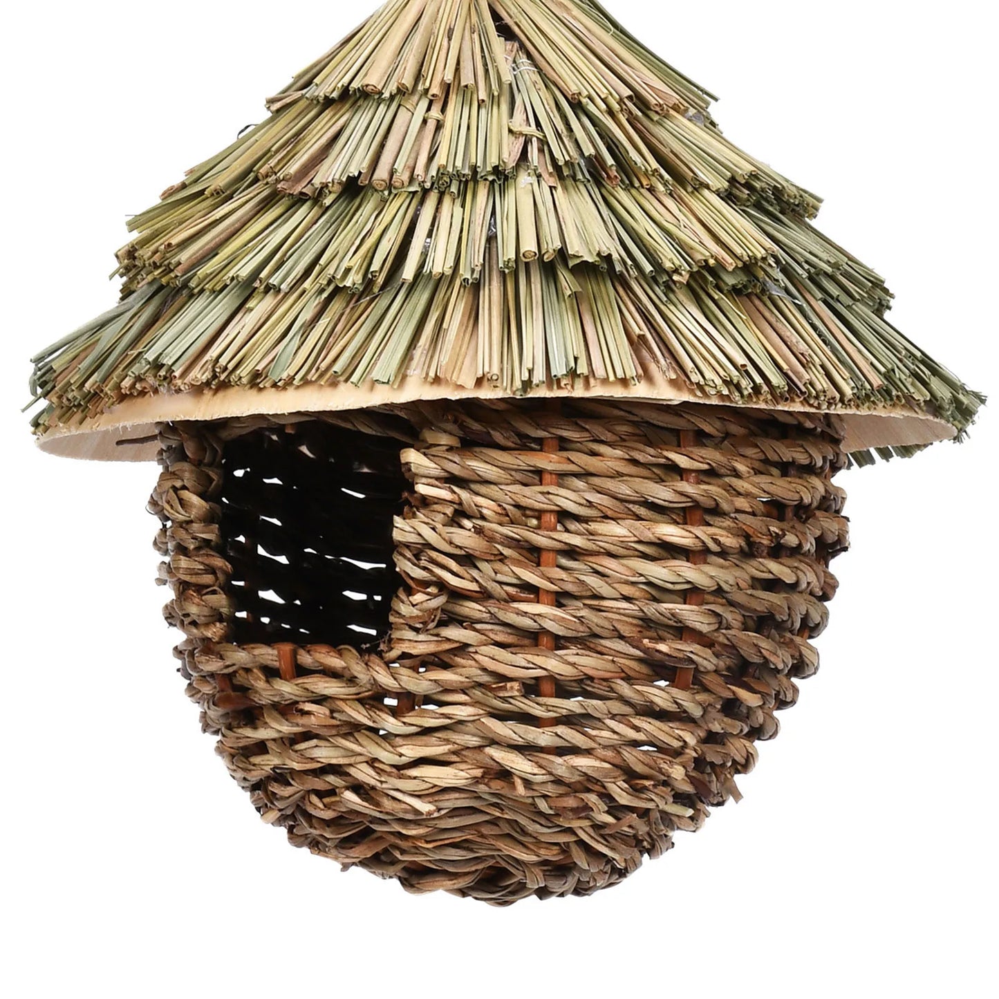 DecorBites™ Natural Grass Bird Nest Cage for Outdoor Decor