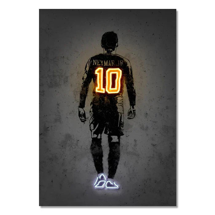 DecorBites™ Neon Sports Stars Wall Art Print