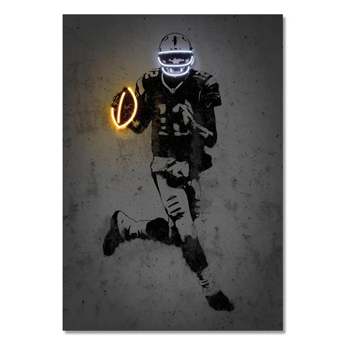 DecorBites™ Neon Sports Stars Wall Art Print