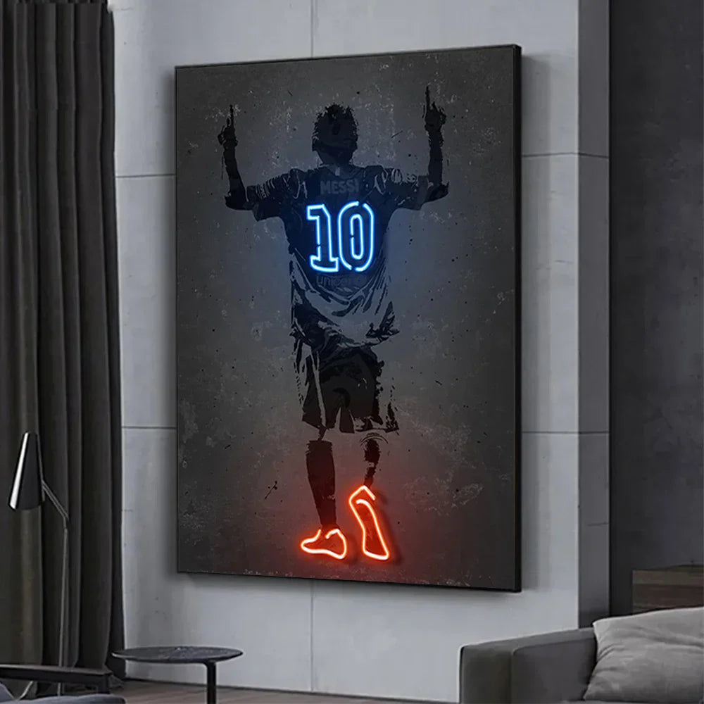 DecorBites™ Neon Sports Stars Wall Art Print