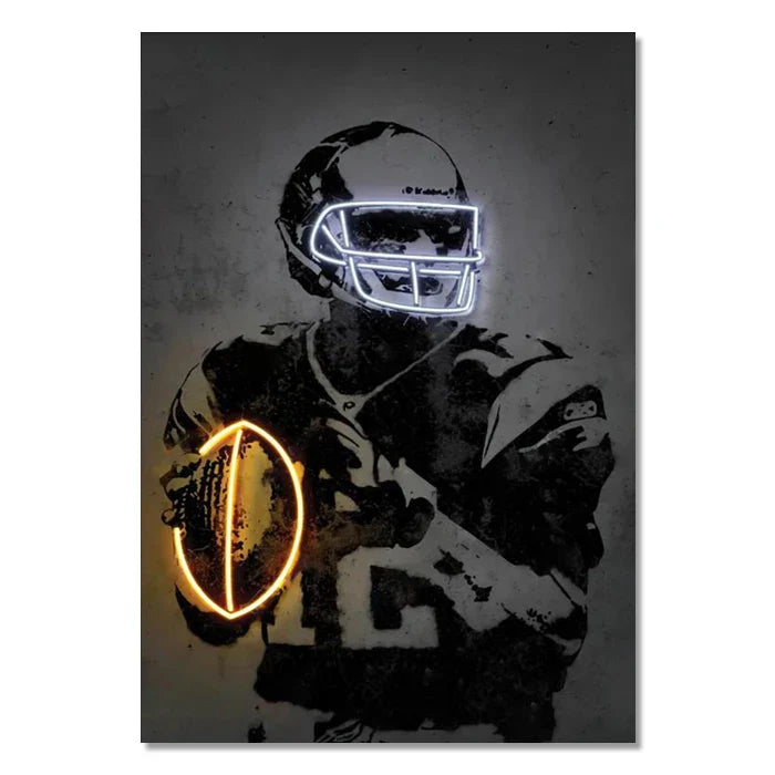 DecorBites™ Neon Sports Stars Wall Art Print
