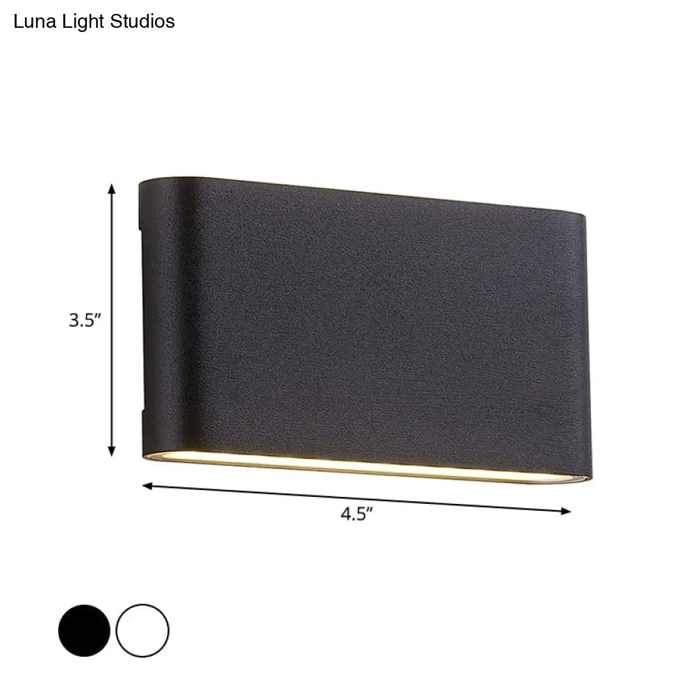 DecorBites™ Nordic Aluminum Flush Mount Wall Lamp - Black/White LED Sconce Light Fixture (Small/Large)