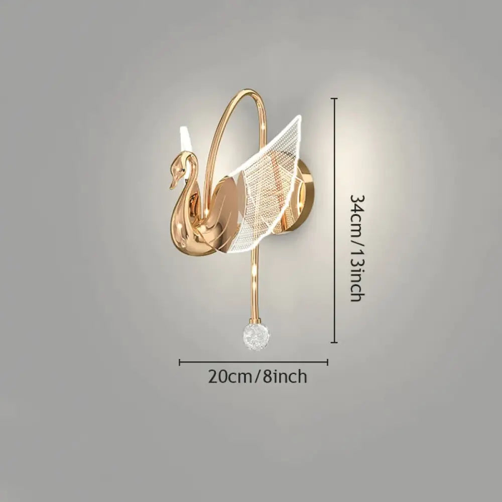 DecorBites™ Nordic Art Deco LED Swan Wall Lamp  for Bedroom Bedside wall Living Room Hallway Indoor Lighting
