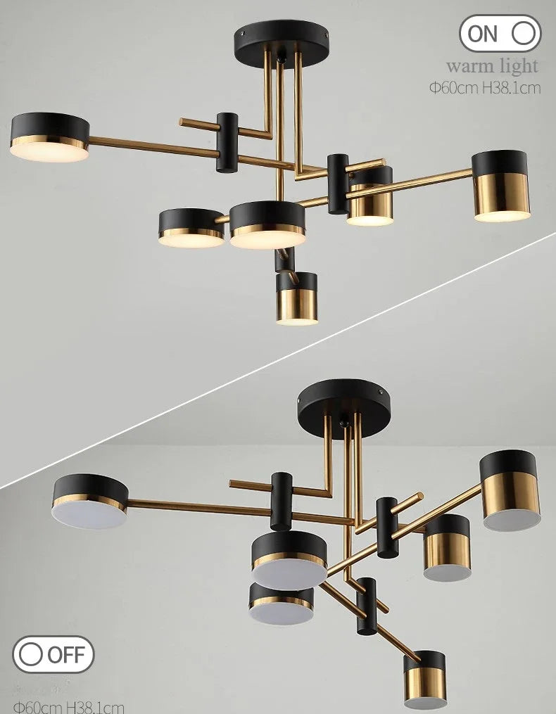 DecorBites™ Nordic Black Gold Pendant Light for Home Decor