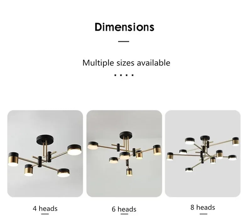DecorBites™ Nordic Black Gold Pendant Light for Home Decor