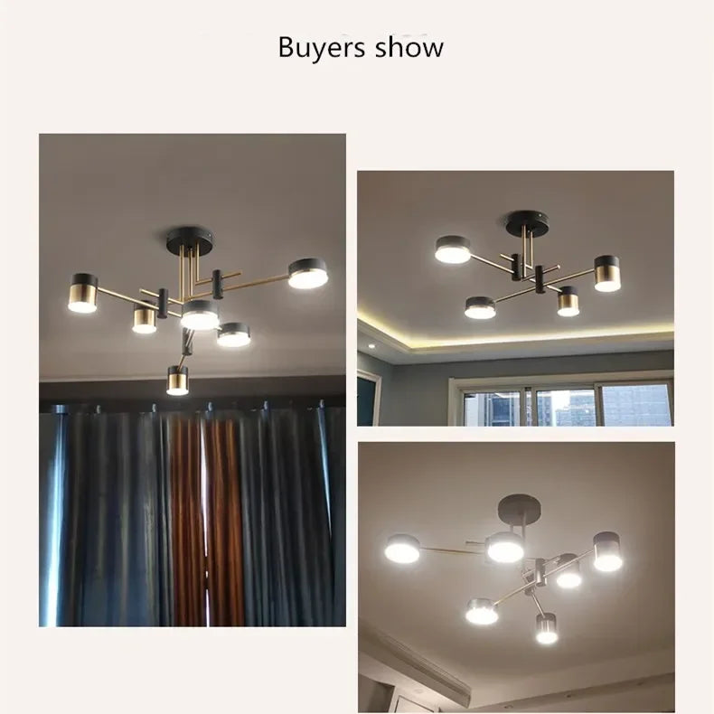 DecorBites™ Nordic Black Gold Pendant Light for Home Decor