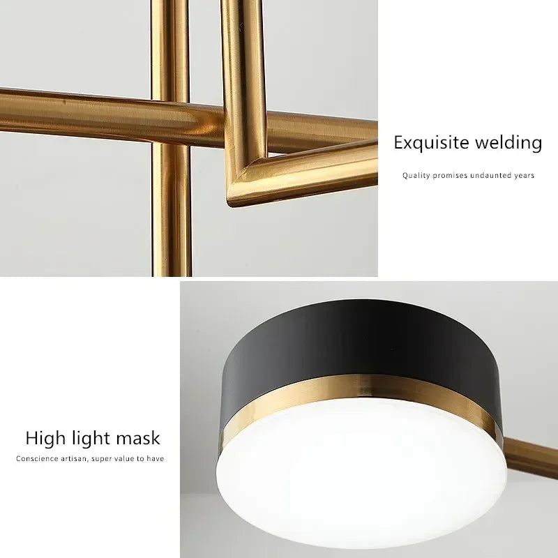 DecorBites™ Nordic Black Gold Pendant Light for Home Decor