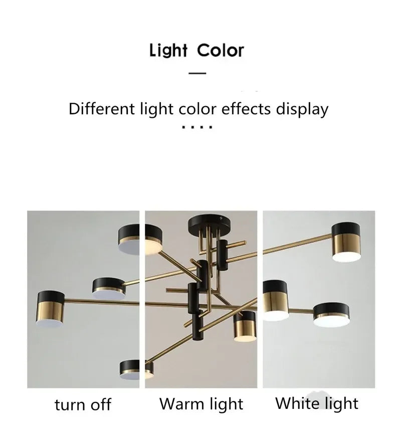 DecorBites™ Nordic Black Gold Pendant Light for Home Decor