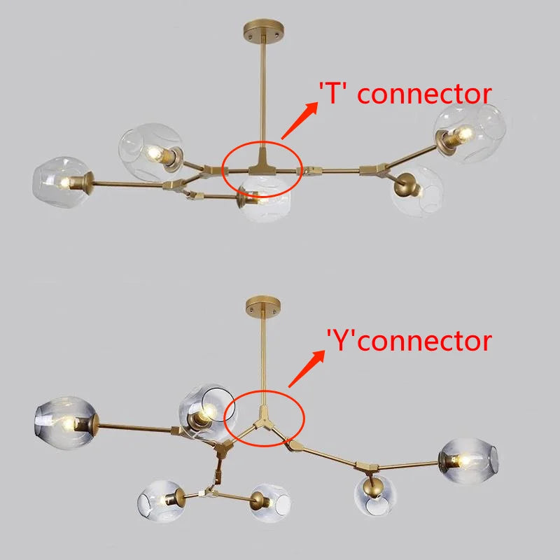 DecorBites™ Nordic Chandelier for Dining & Living Rooms