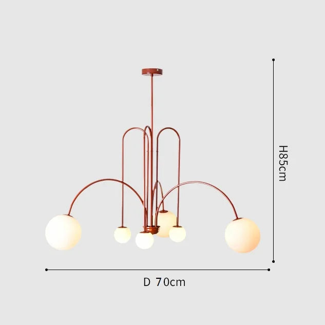 DecorBites™ Nordic Comet Glass Ball Chandelier - Elegant Home Décor