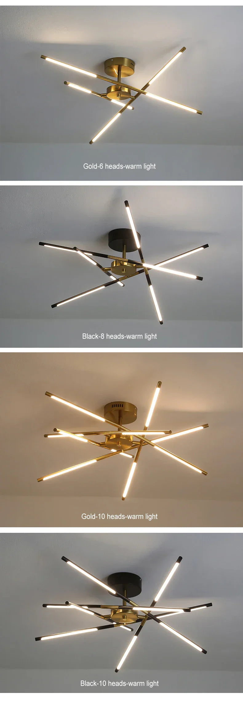 DecorBites™ Nordic Geometry LED Chandelier with Remote Control