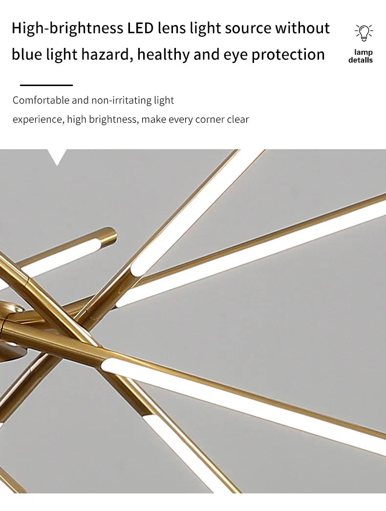 DecorBites™ Nordic Geometry LED Chandelier with Remote Control