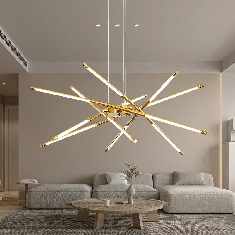 DecorBites™ Nordic Geometry LED Chandelier with Remote Control