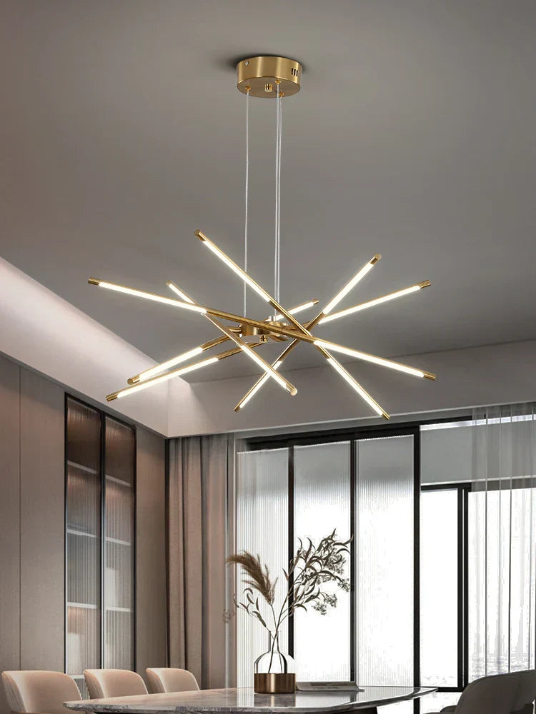 DecorBites™ Nordic Geometry LED Chandelier with Remote Control