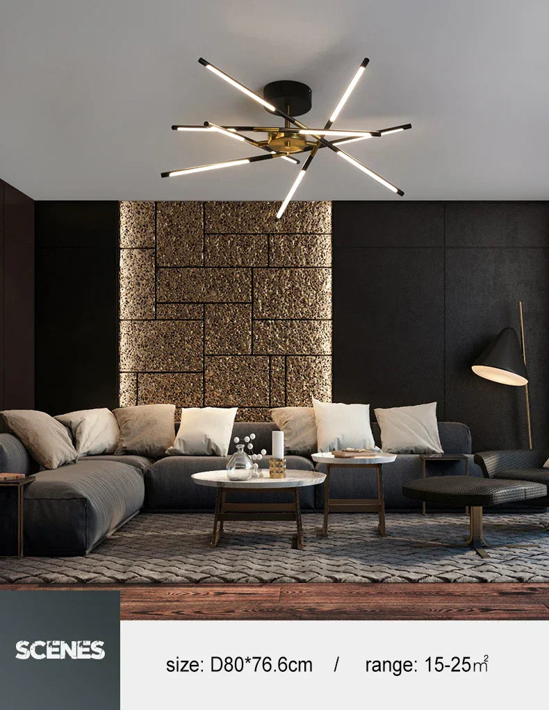 DecorBites™ Nordic Geometry LED Chandelier with Remote Control