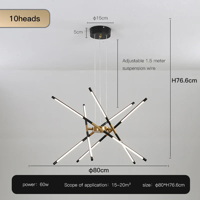 DecorBites™ Nordic Geometry LED Chandelier with Remote Control