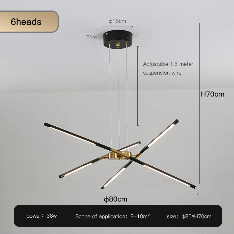 DecorBites™ Nordic Geometry LED Chandelier with Remote Control