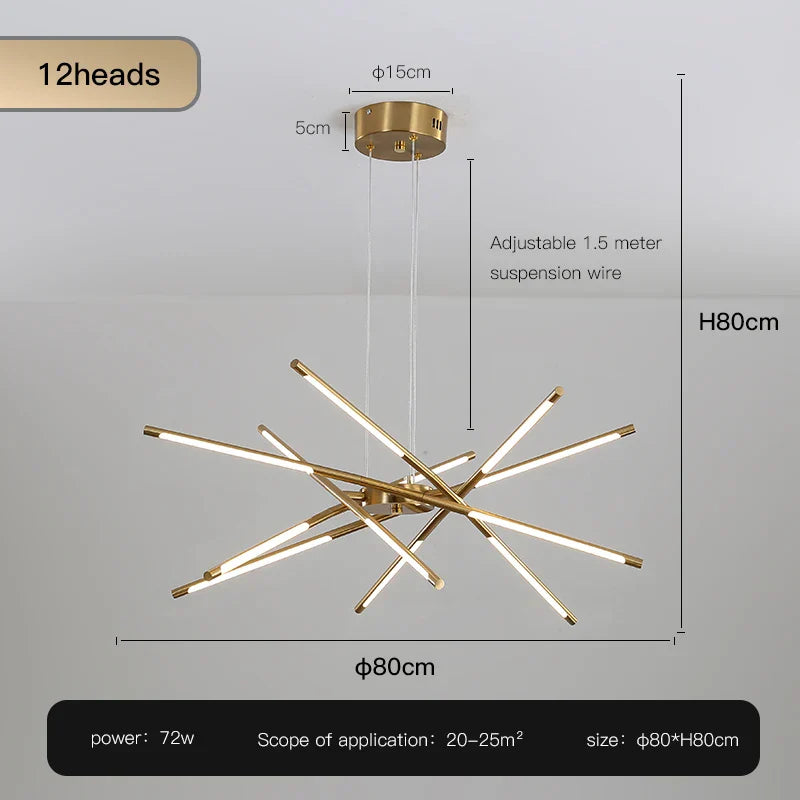 DecorBites™ Nordic Geometry LED Chandelier with Remote Control