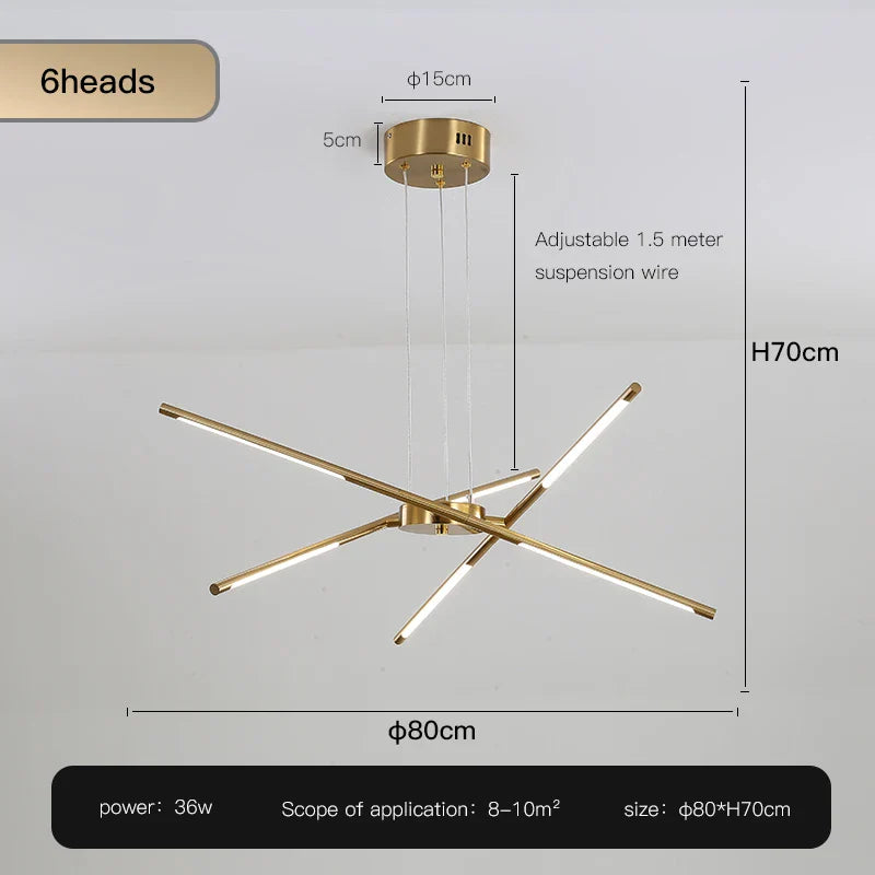 DecorBites™ Nordic Geometry LED Chandelier with Remote Control