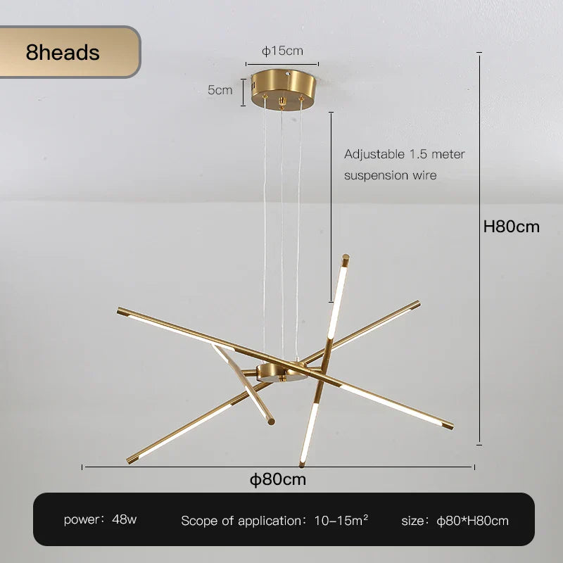DecorBites™ Nordic Geometry LED Chandelier with Remote Control