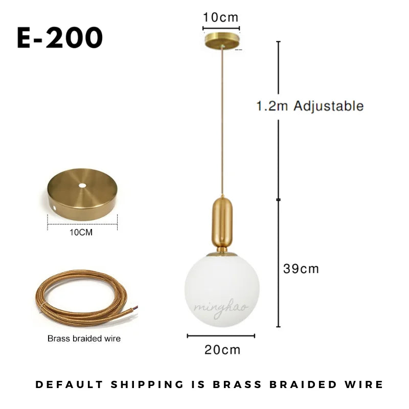 DecorBites™ Nordic Glass Ball Pendant Light - Modern Decor
